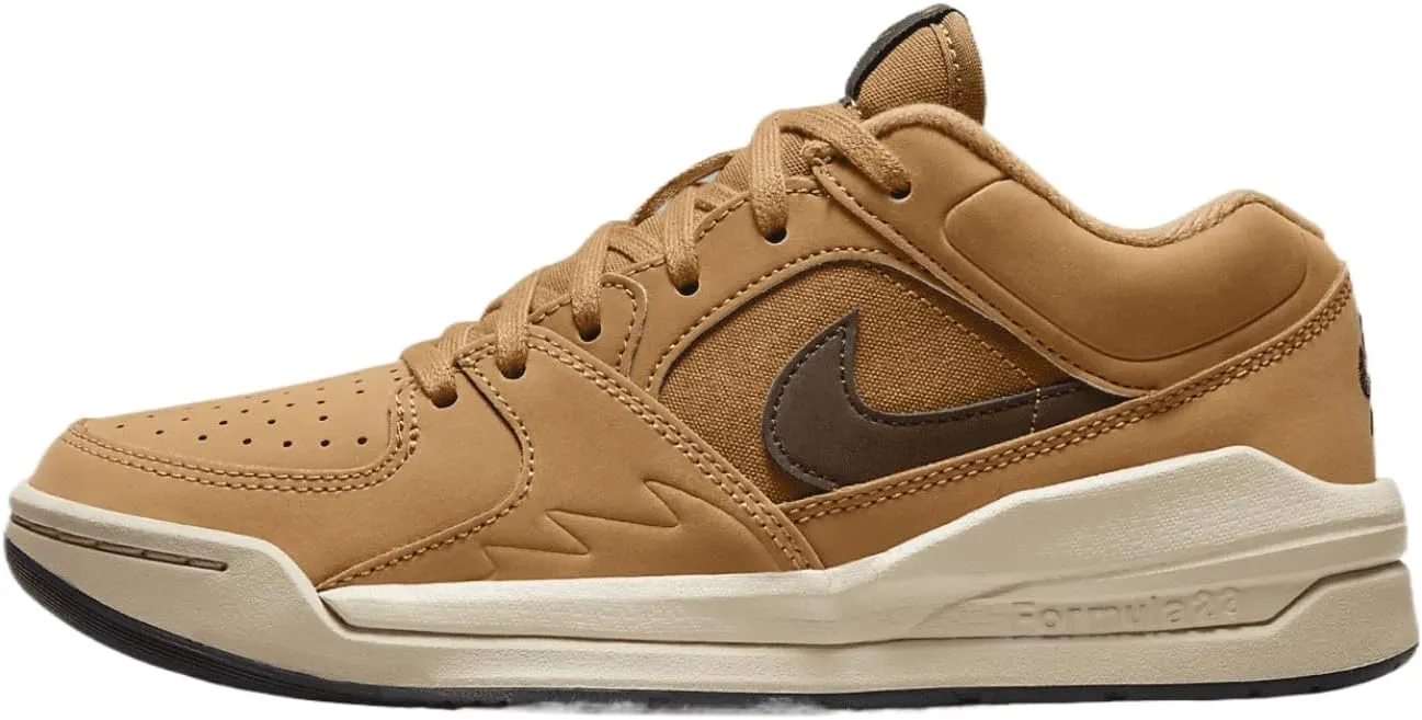 Jordan Stadium 90 Big Kids' Shoes (DX4399-202, Flax/Sanddrift/Black/Baroque Brown) Size 4