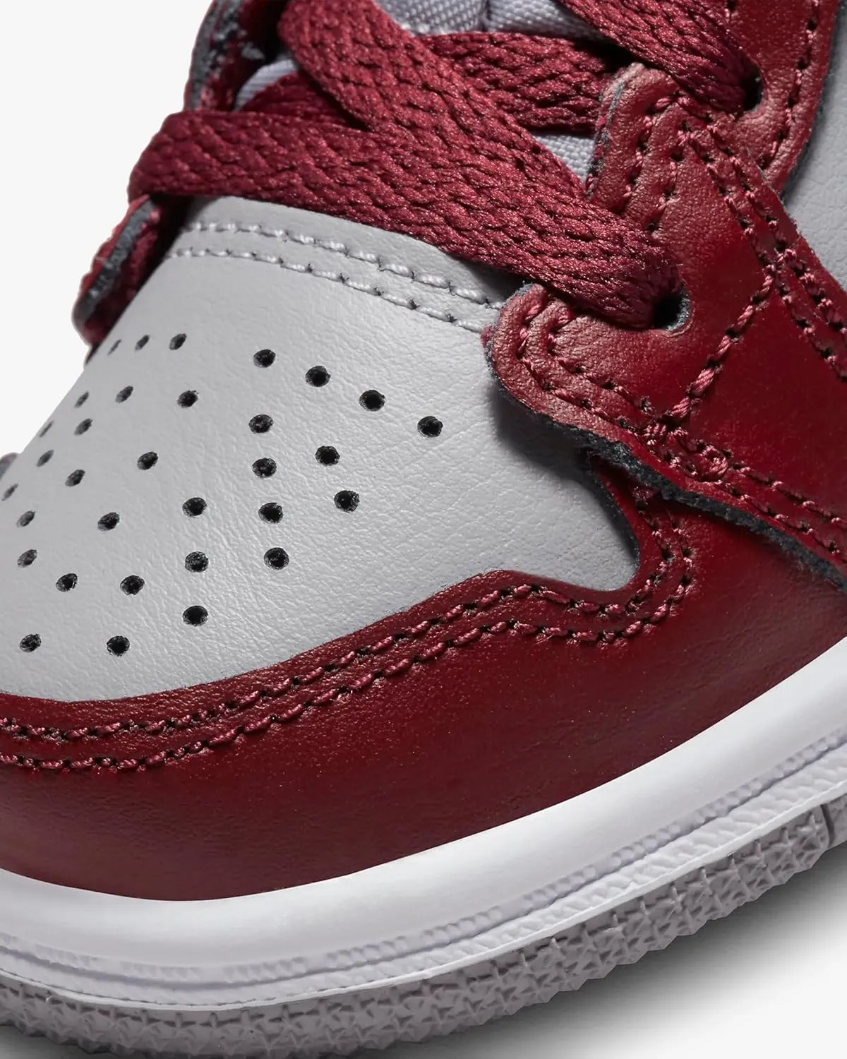 Jordan Toddler Air Jordan 1 Mid Retro Basketball Shoes Cherrywood Red Cement Grey White Sneakers