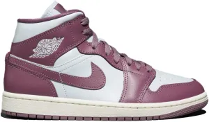 Jordan Women's Air 1 Mid Pure Platinum/Sky J Mauve-Sail (BQ6472 050) - 12