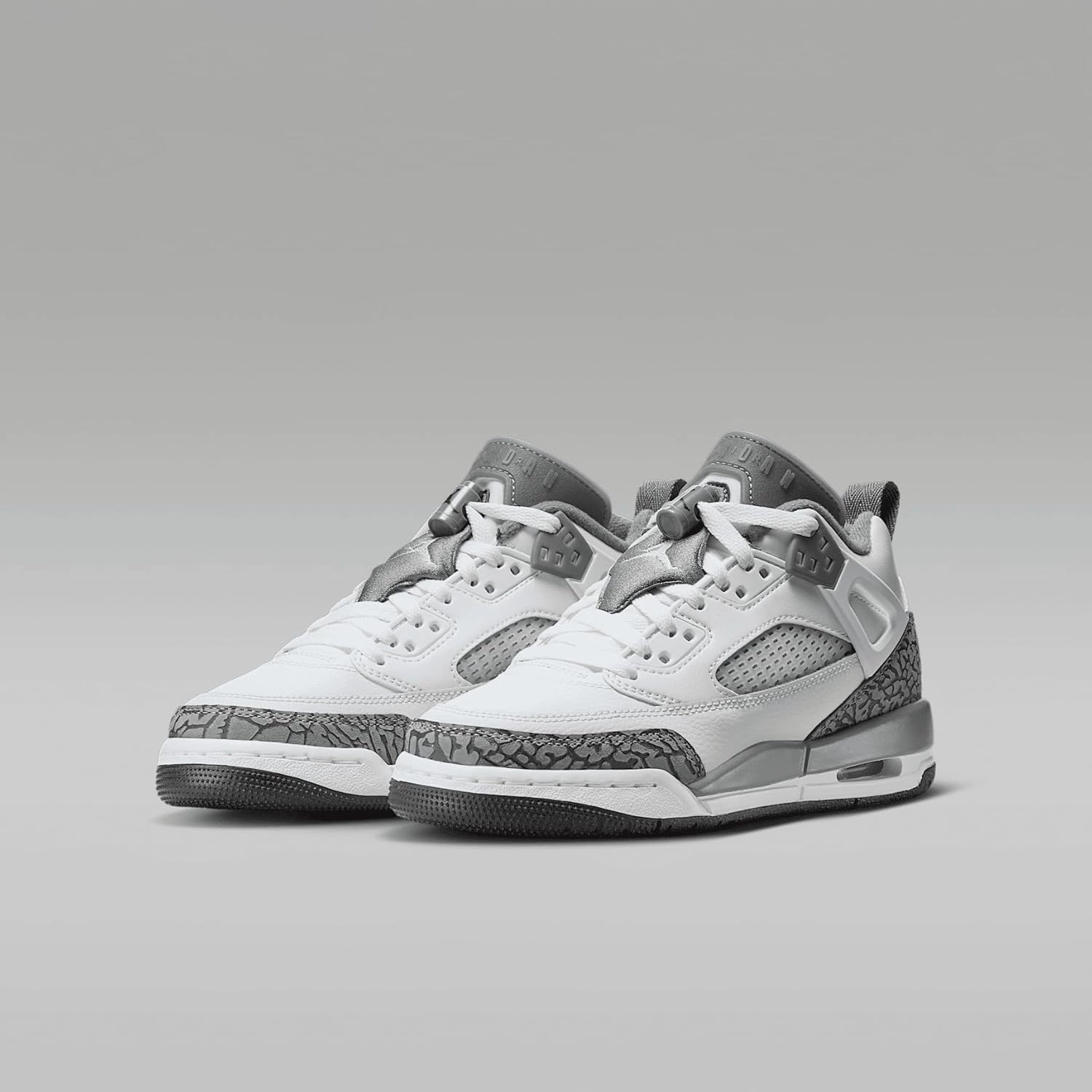 Jordan Spizike Low Big Kids' Shoes (FQ3950-102, White/Anthracite/Wolf Grey/Cool Grey)