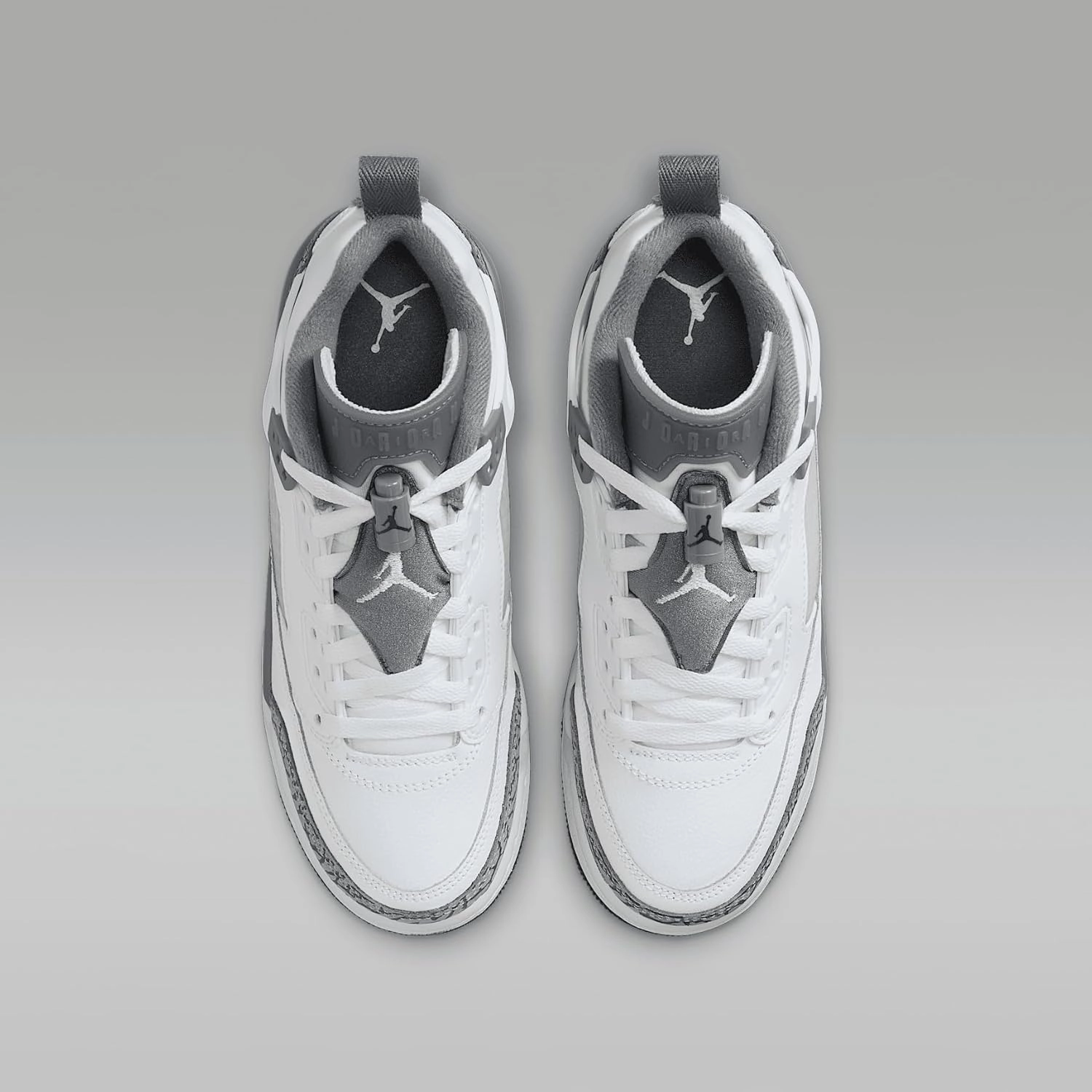 Jordan Spizike Low Big Kids' Shoes (FQ3950-102, White/Anthracite/Wolf Grey/Cool Grey)