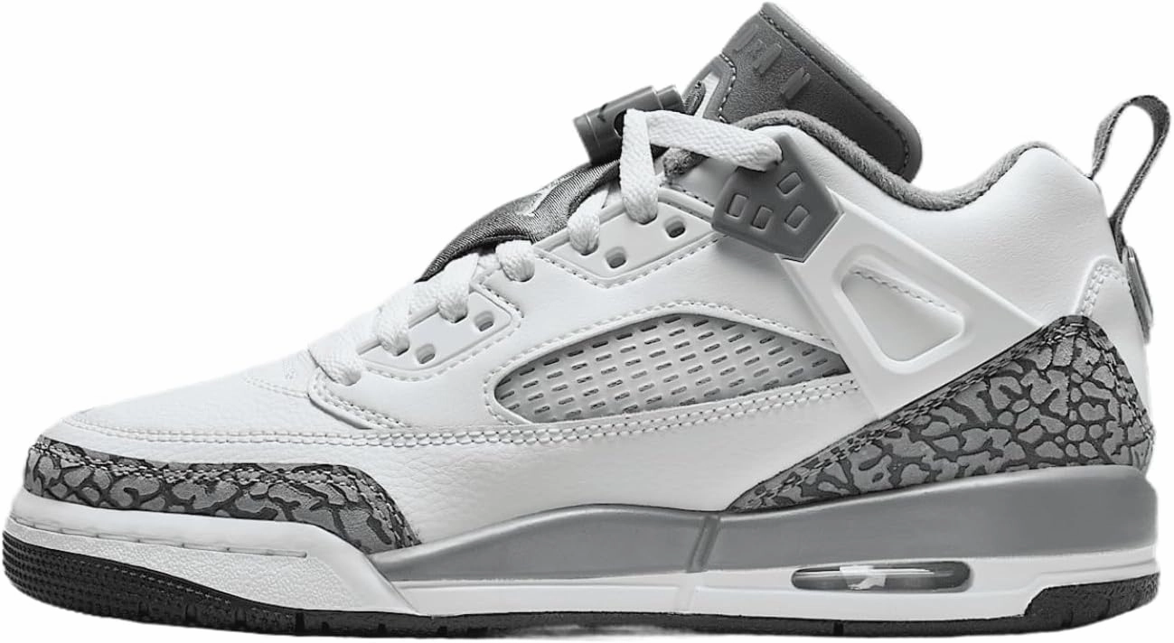 Jordan Spizike Low Big Kids' Shoes (FQ3950-102, White/Anthracite/Wolf Grey/Cool Grey)