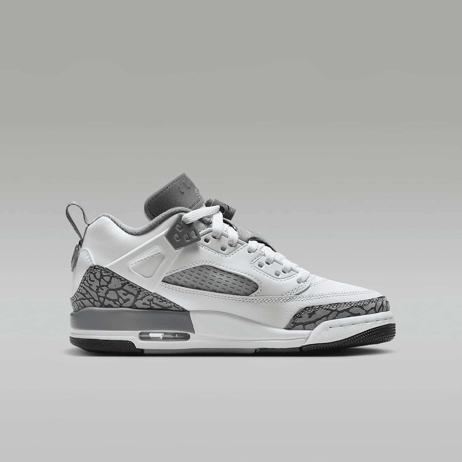 Jordan Spizike Low Big Kids' Shoes (FQ3950-102, White/Anthracite/Wolf Grey/Cool Grey)
