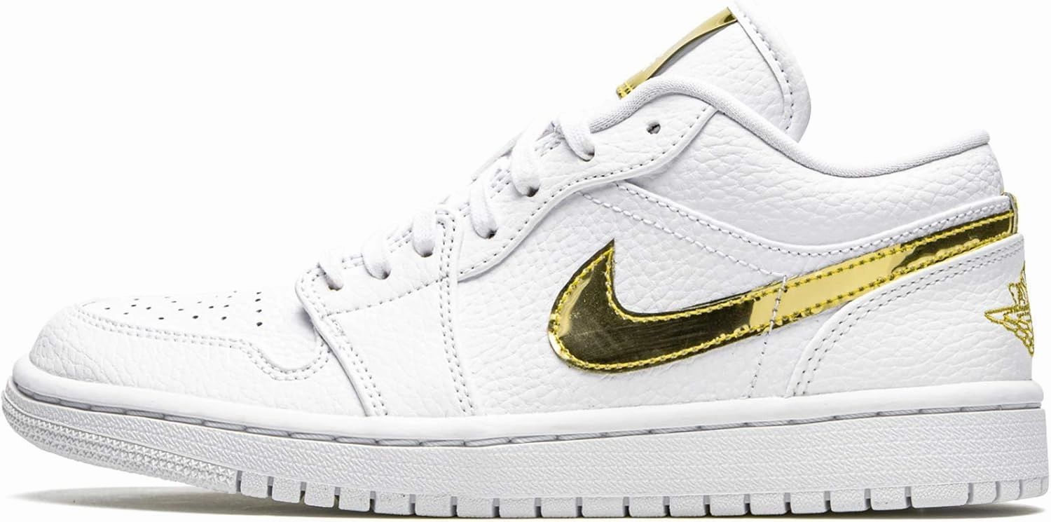 Jordan WMNS Air 1 Low Se White Metallic Gold Womens Cz4776 100 - Size