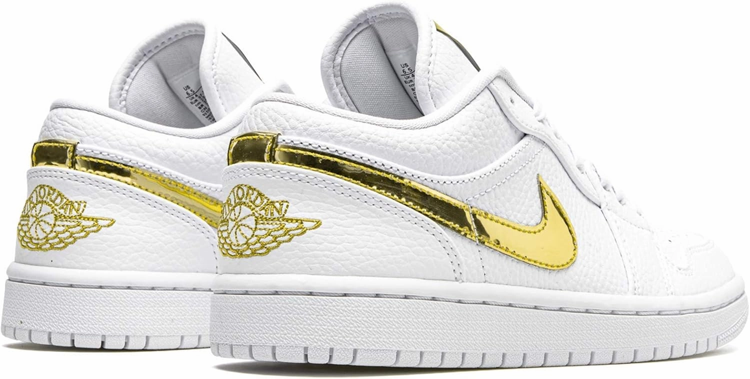 Jordan WMNS Air 1 Low Se White Metallic Gold Womens Cz4776 100 - Size