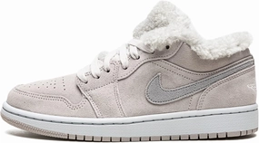 Jordan Womens WMNS Air Jordan 1 Low SE DO0750 002 Sherpa Fleece - Size 6.5W
