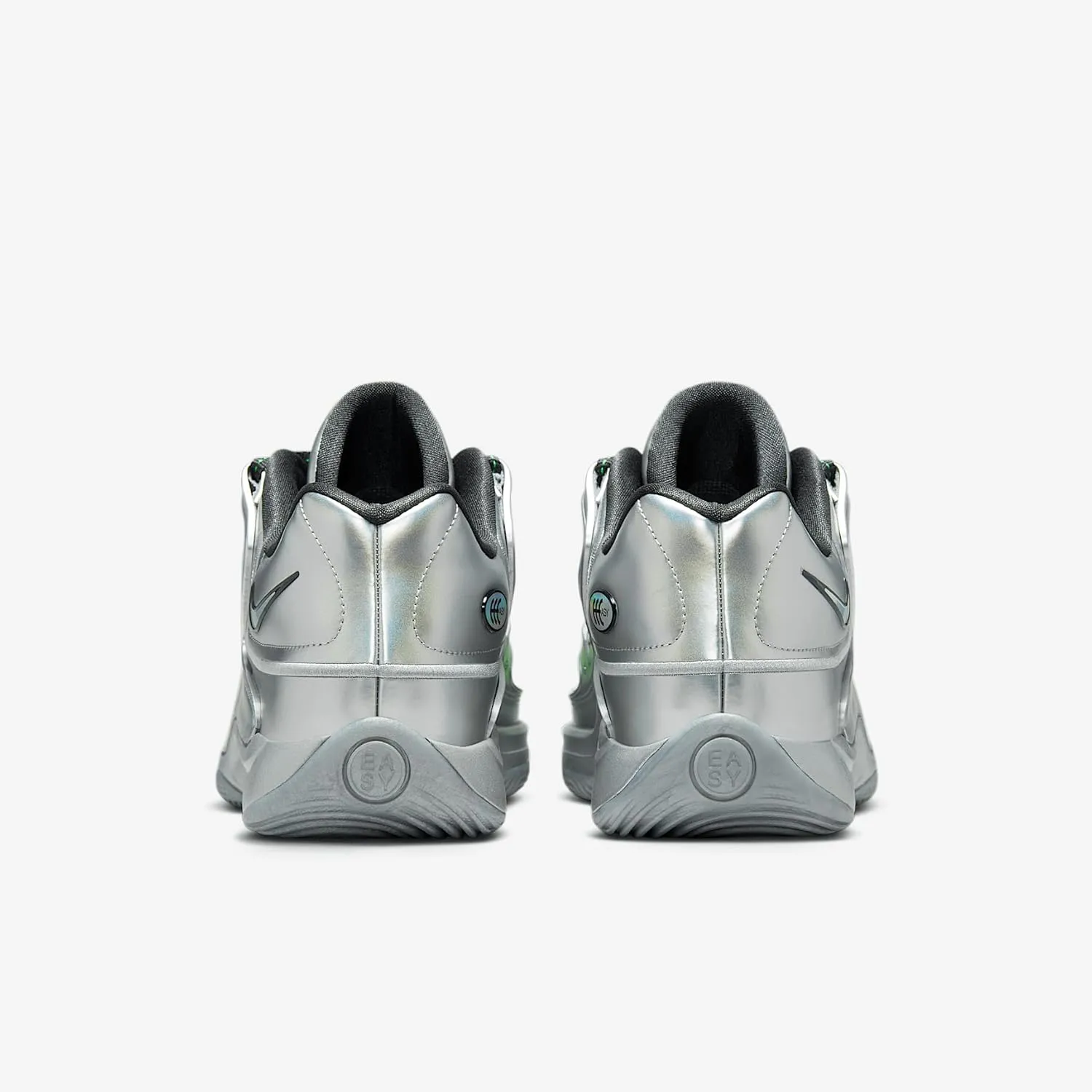 KD18 EYBL Rocket Power Basketball Shoes (IF2519-001, Metallic Silver/Green Strike/Dusty Sage/Dark Smoke Grey)