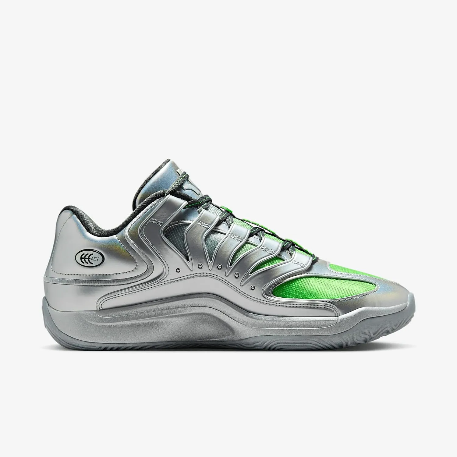 KD18 EYBL Rocket Power Basketball Shoes (IF2519-001, Metallic Silver/Green Strike/Dusty Sage/Dark Smoke Grey)
