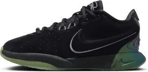 Lebron XXI Little/Big Kids' Basketball Shoes (FB7699-001, Black/MTLC Pewter-Iron Grey-Oil Green) Size 3.5
