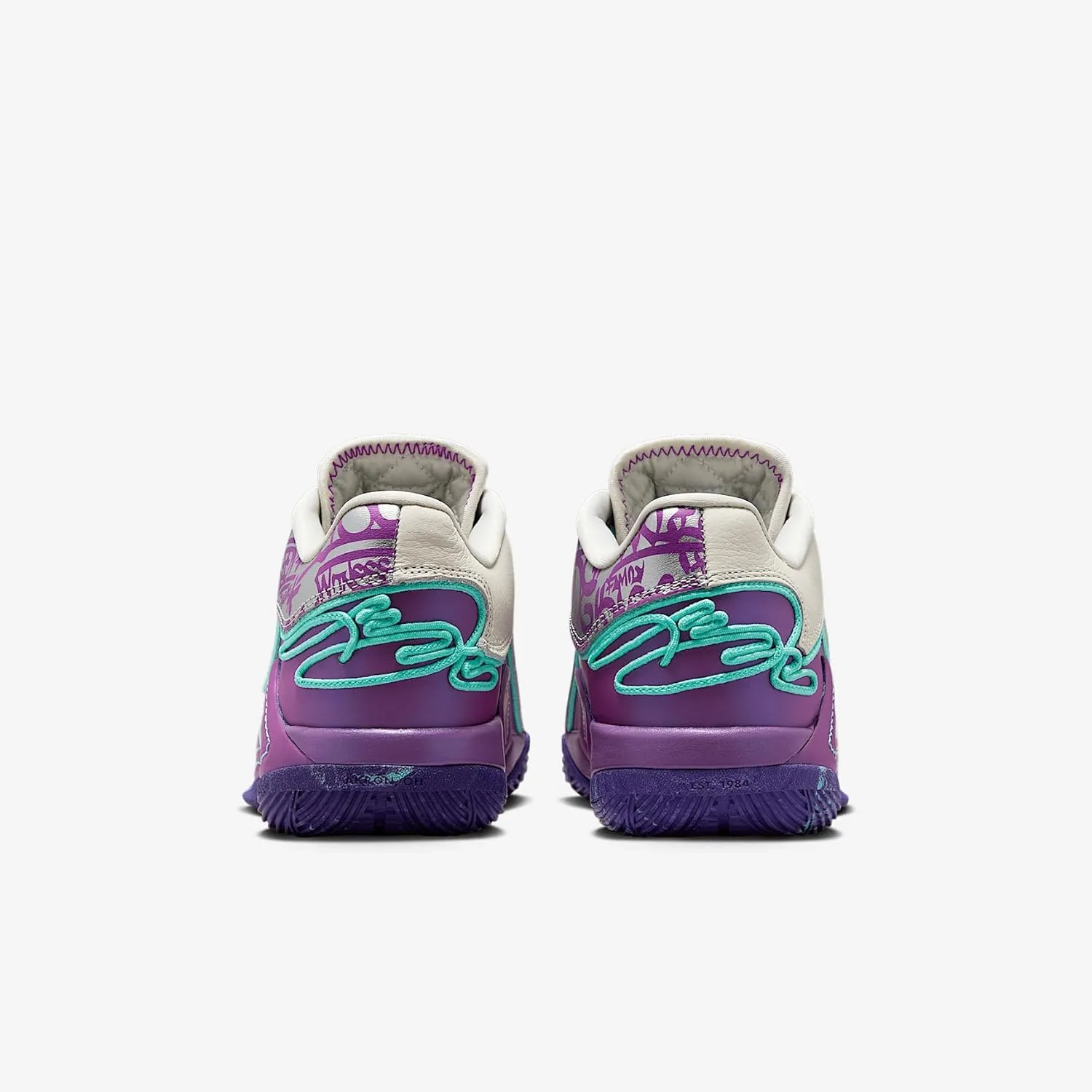 Lebron XXII Big Kids' Basketball Shoes (IF8254-001, Soft Pearl/Vivid Purple/Court Purple/Hyper Turquoise)