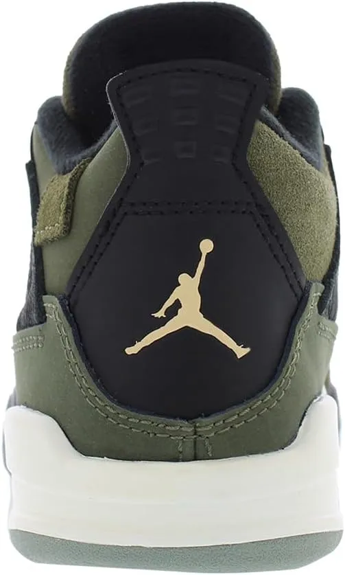 Little Kid's Air Jordan 4 Retro SE Craft Medium Olive/Pale Vanilla FB9929 200 Preschool PS