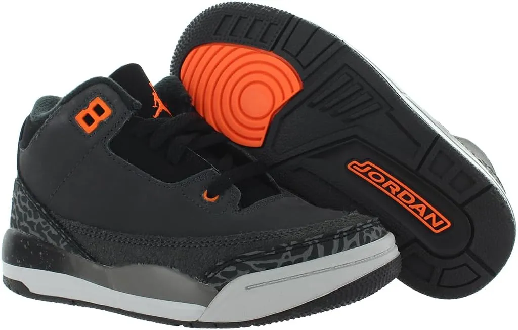 Little Kid's Jordan 3 Retro Fear 'Night Stadium/Total Orange' (DM0966 080) PS Pre School