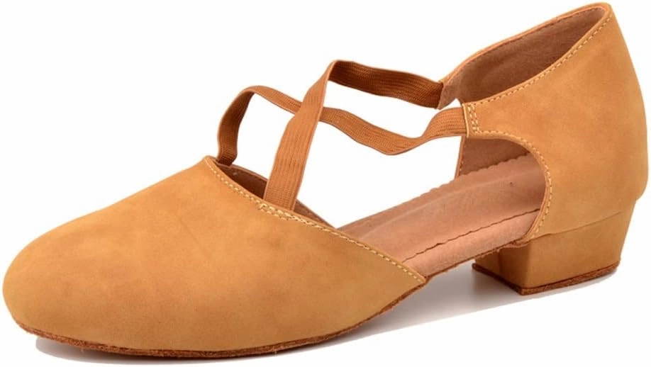 Low-Heeled Dance Shoes Women's Latin Dance Shoes Soft Bottom Ballroom Dancing Shoes Woman Training Shoes Girls Heel 3cm(5.5)