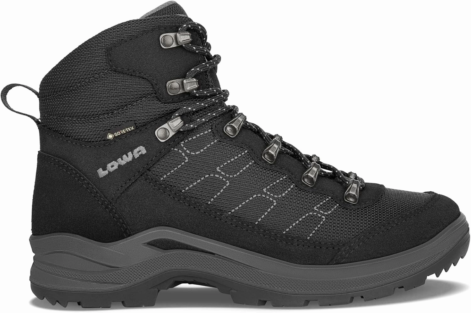 LOWA Taurus PRO GTX MID Ws Women's Hiking Boots Tracking Outdoor Goretex Blue, black, 8 US