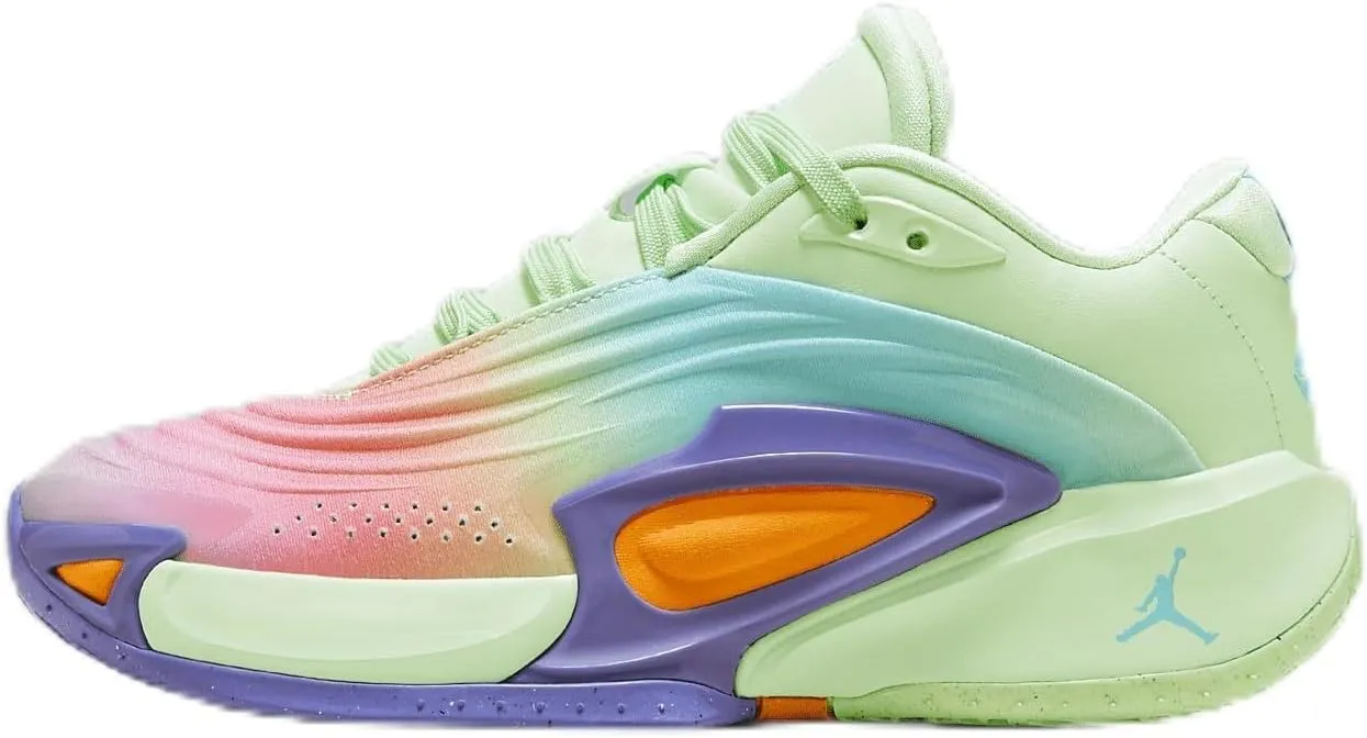 Luka 3 Big Kids' Basketball Shoes (HQ4920-300, Vapor Green/Cone/Psychic Purple/Hyper Jade) Size 4.5