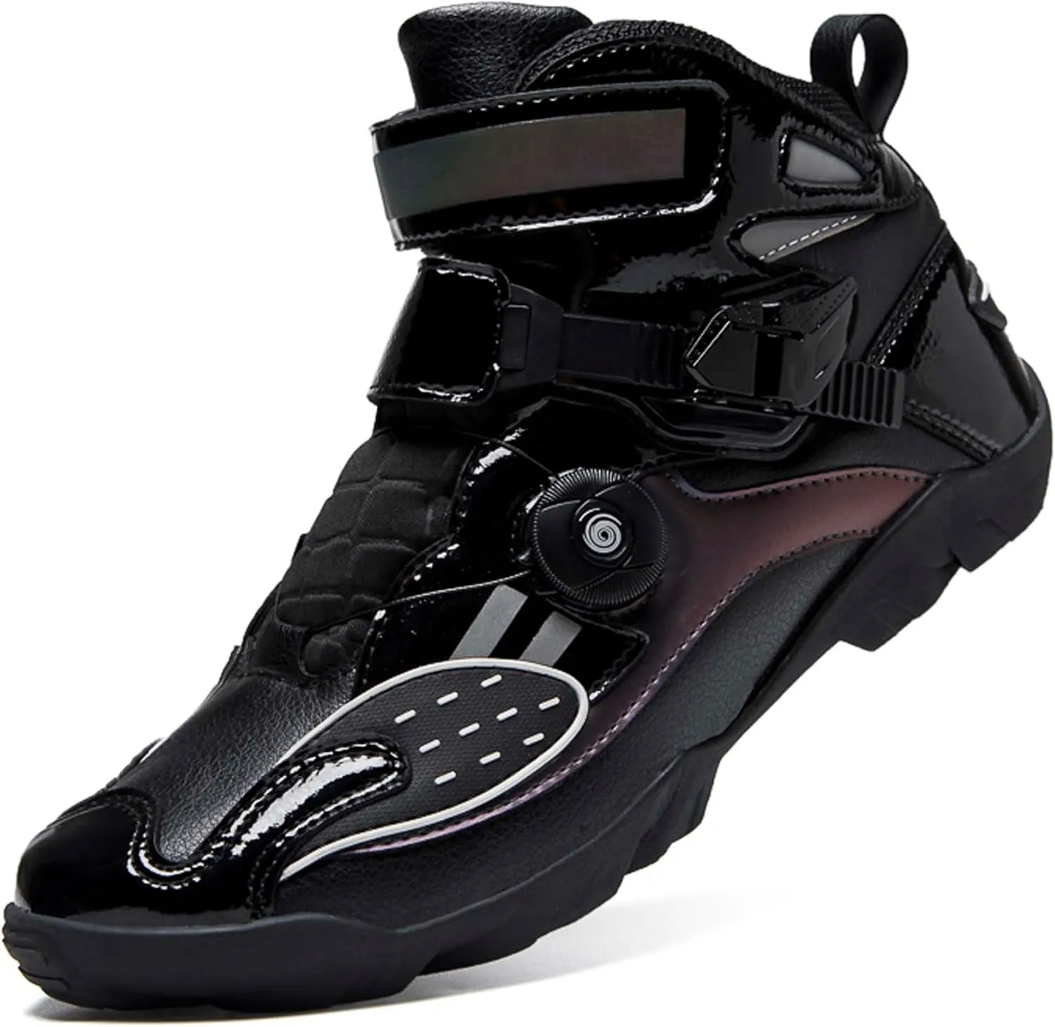 Men's Motorcycle Boots Slip Resistant Waterproof Motorcycle Combat Riding Boots Women's Fashion Motorcycle Short Boots Teenagers Street Racing Boots Outdoor Hiking Boots