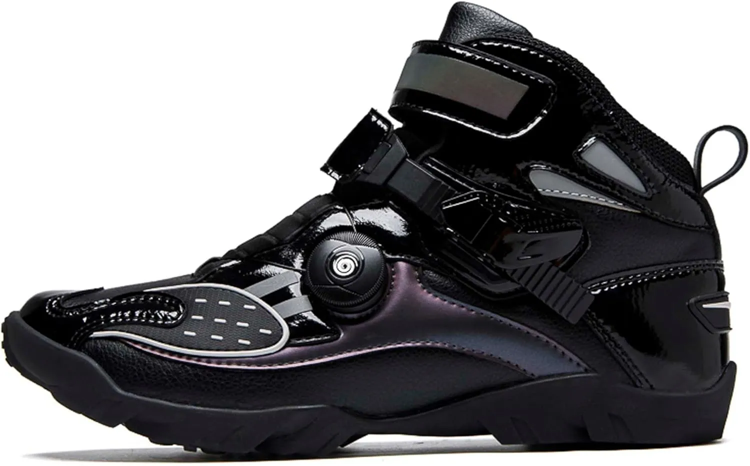 Men's Motorcycle Boots Slip Resistant Waterproof Motorcycle Combat Riding Boots Women's Fashion Motorcycle Short Boots Teenagers Street Racing Boots Outdoor Hiking Boots