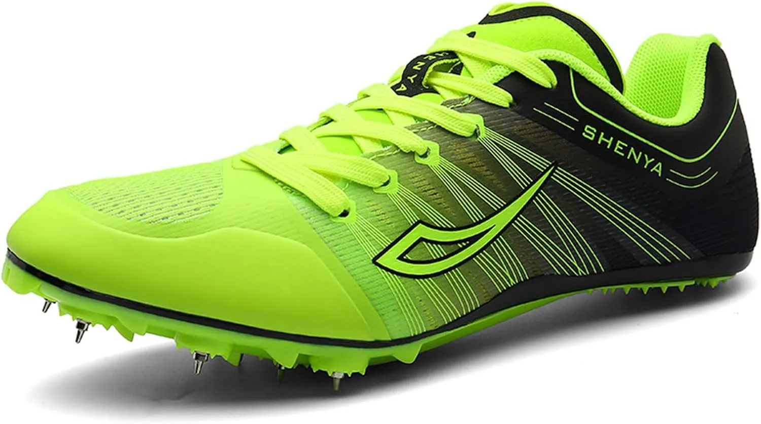 Mens Womens Athletics Track and Field Shoes,8 Nails Racing Jumping Sneakers,Running Spikes Track Shoes Breathable Lightweight Non-Slip,for Kids,Youth,Adults,Training,Competition,Long Jump,35-45 EU