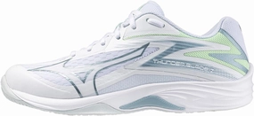 Mizuno Women's Training Volleyball, White Gridge Patinagreen, 9.5