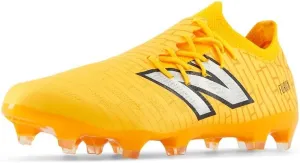 New Balance Unisex Furon Destroy Fg V7  Soccer Shoe, Sun Glow/Silver Metallic/Black, 13 Wide US Men