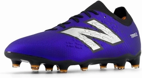 New Balance Unisex Tekela Magia Low Laced Fg V4  Soccer Shoe, Infinity Blue/Metallic Silver/Black, 12 US Men