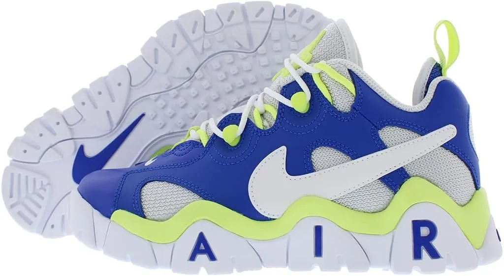 Nike Air Barrage Low Big Kids' Shoes (FN6972-480, Game Royal/Light Lemon Twist/Photon Dust/White)
