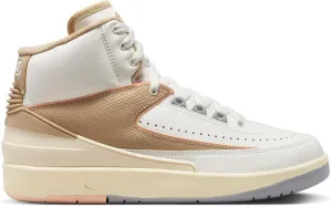 NIKE Air Jordan 2 Retro Sunset Haze Womens Lifestyle Shoes (Beige/White), 10
