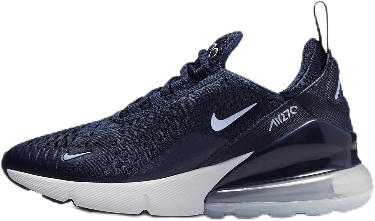 Nike Air Max 270 Big Kids' Shoes (943345-407, Obsidian/White/White/Cobalt Bliss) Size 4.5