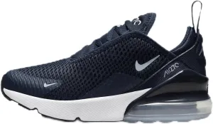 Nike Air Max 270 Little Kids' Shoe (AO2372-407, Obsidian/White/White/Cobalt Bliss) Size 3
