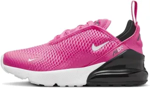 Nike Air Max 270 Little Kids' Shoe (AO2372-602, Laser Fuchsia/Summit White-Black-White) Size 2