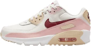 Nike Air Max 90 Big Kids' Shoes (HF6358-006, Phantom/Echo Pink/Sail/Dark Team Red)