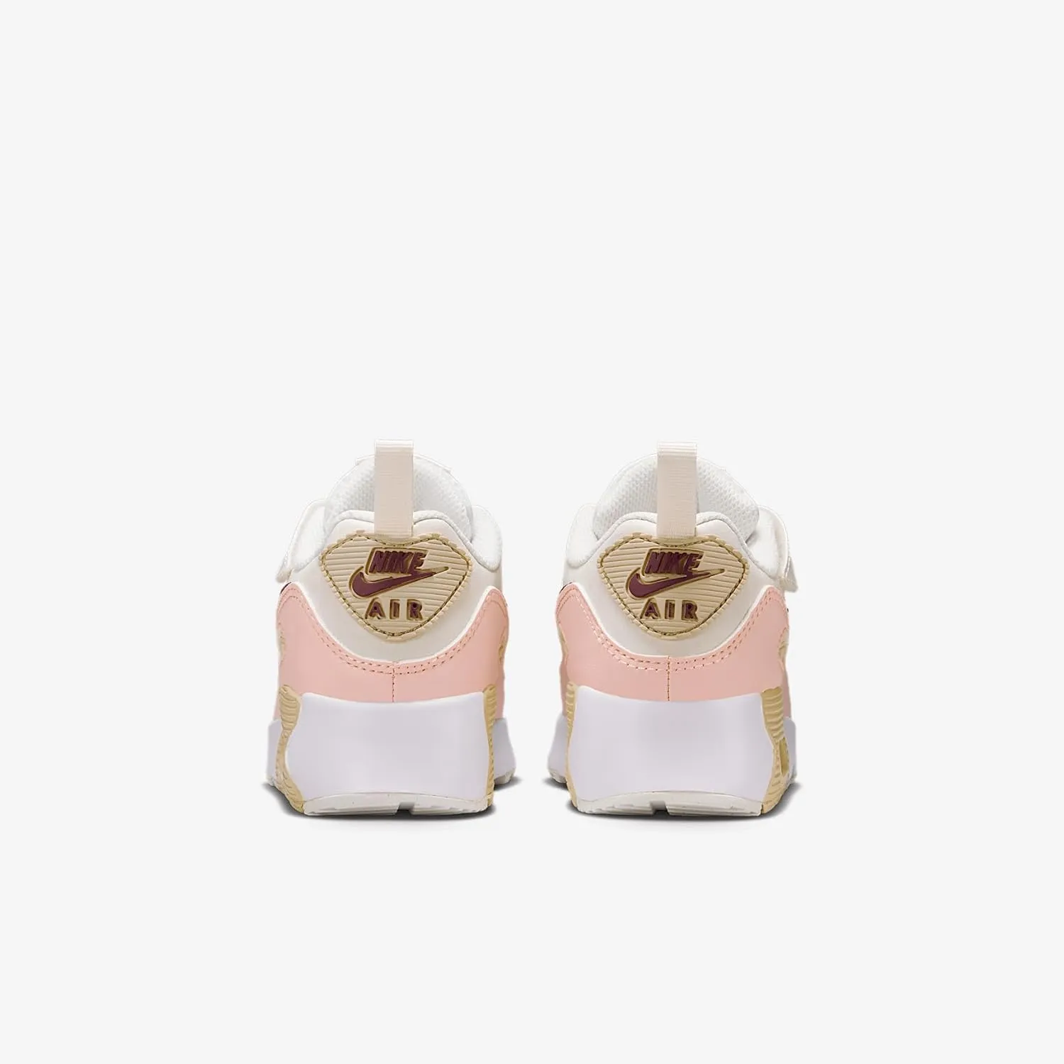 Nike Air Max 90 EasyOn Little Kids' Shoes (HF6357-006, Phantom/Echo Pink/Sail/Dark Team Red)