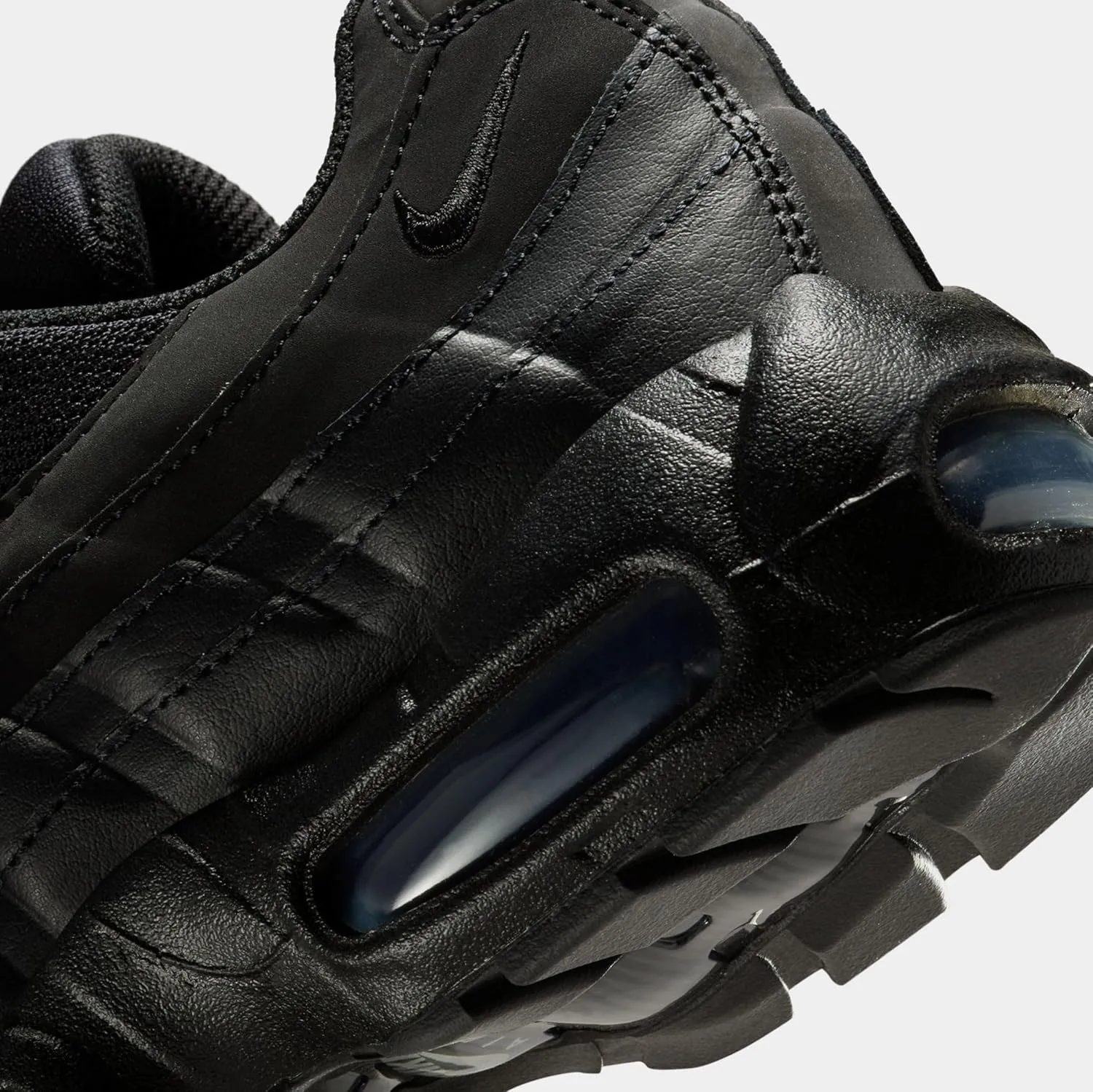 Nike Air Max 95 Grade School Running Shoes (Black/Black/Anthracite/Black) (II4053-001, Grey/White)