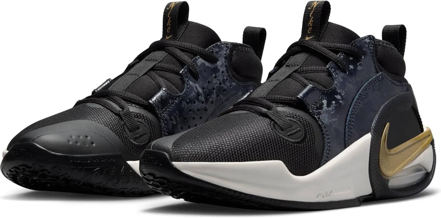 Nike Air Zoom Crossover 2 Big Kids' Basketball Shoes (FZ7312-001, Black/Pale Ivory/Metallic Gold)