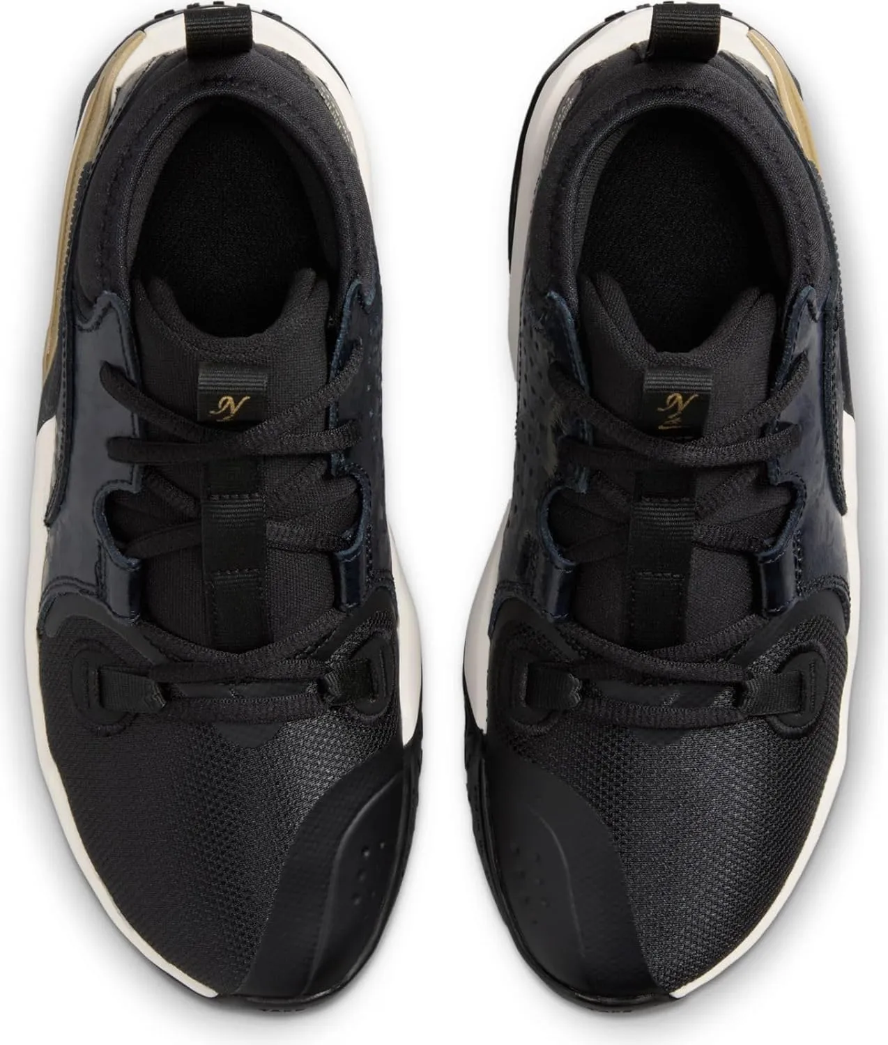 Nike Air Zoom Crossover 2 Big Kids' Basketball Shoes (FZ7312-001, Black/Pale Ivory/Metallic Gold)