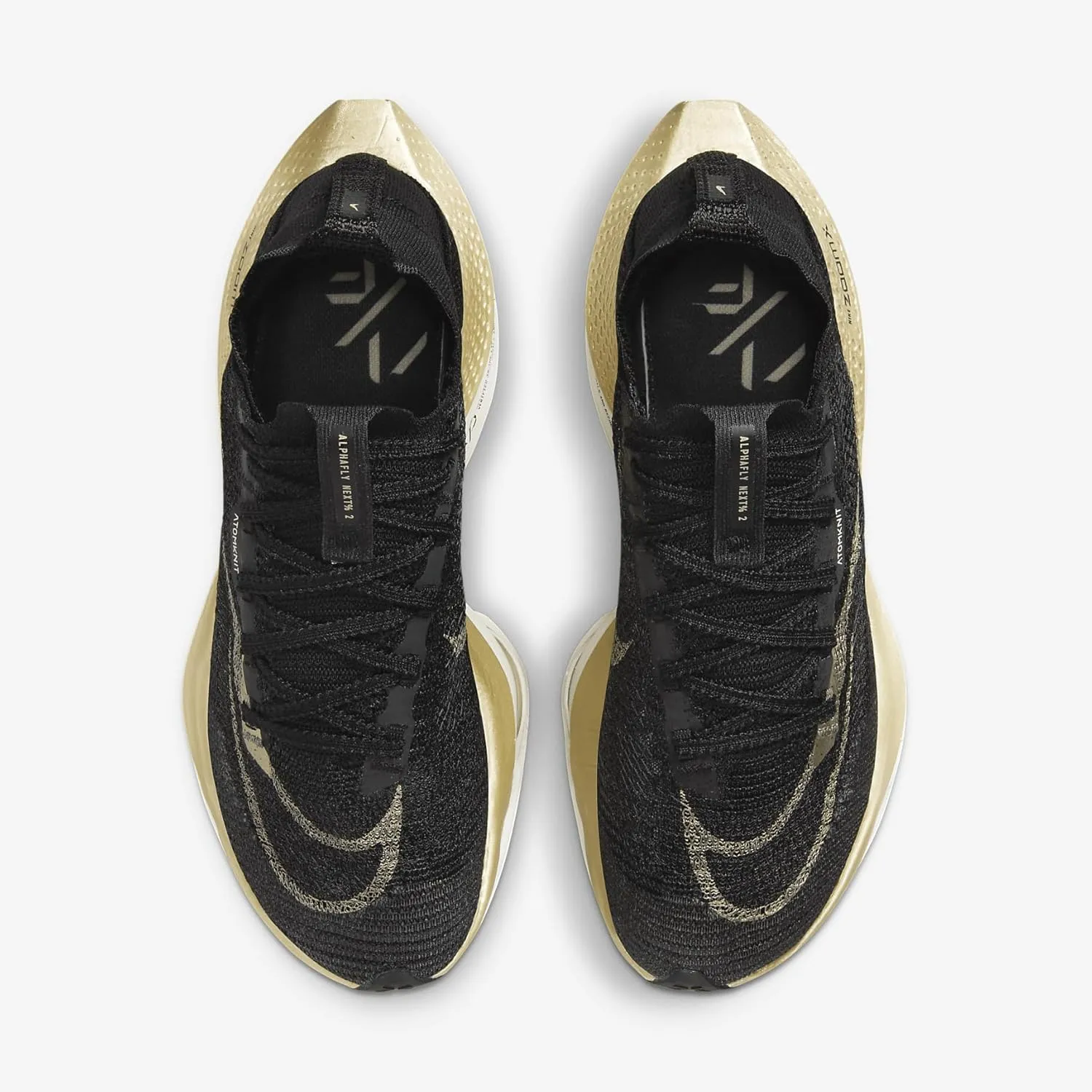 Nike Alphafly 2 Women's Road Racing Shoes (DN3559-003, Black/Sail/Metallic Gold Grain)
