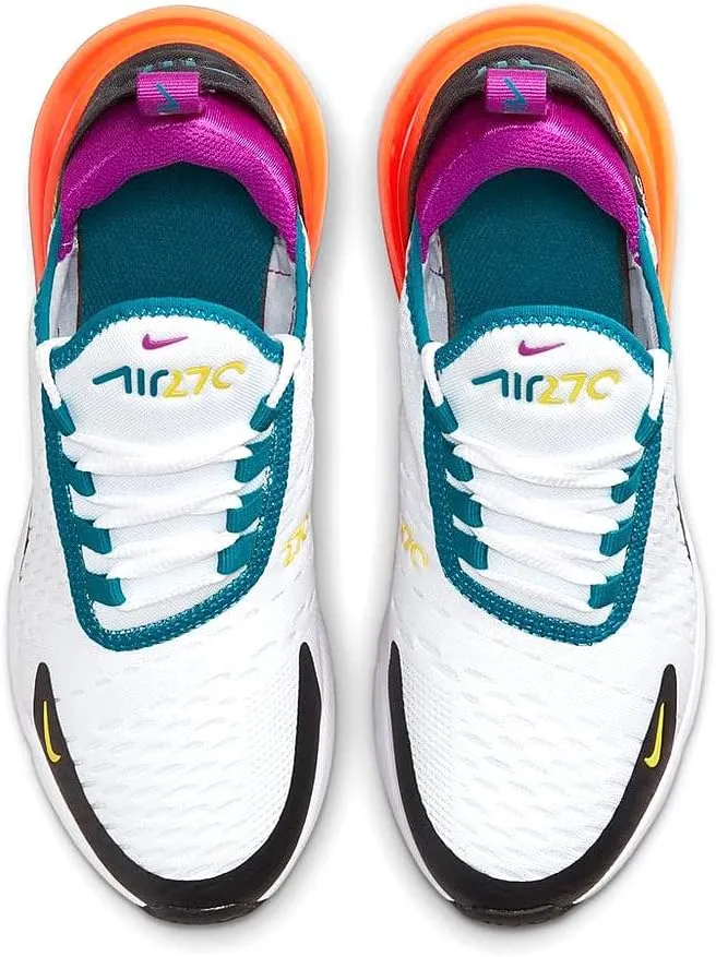 Nike Big Kid's Air Max 270 White/Vivid Purple-Black (FD0299 100)