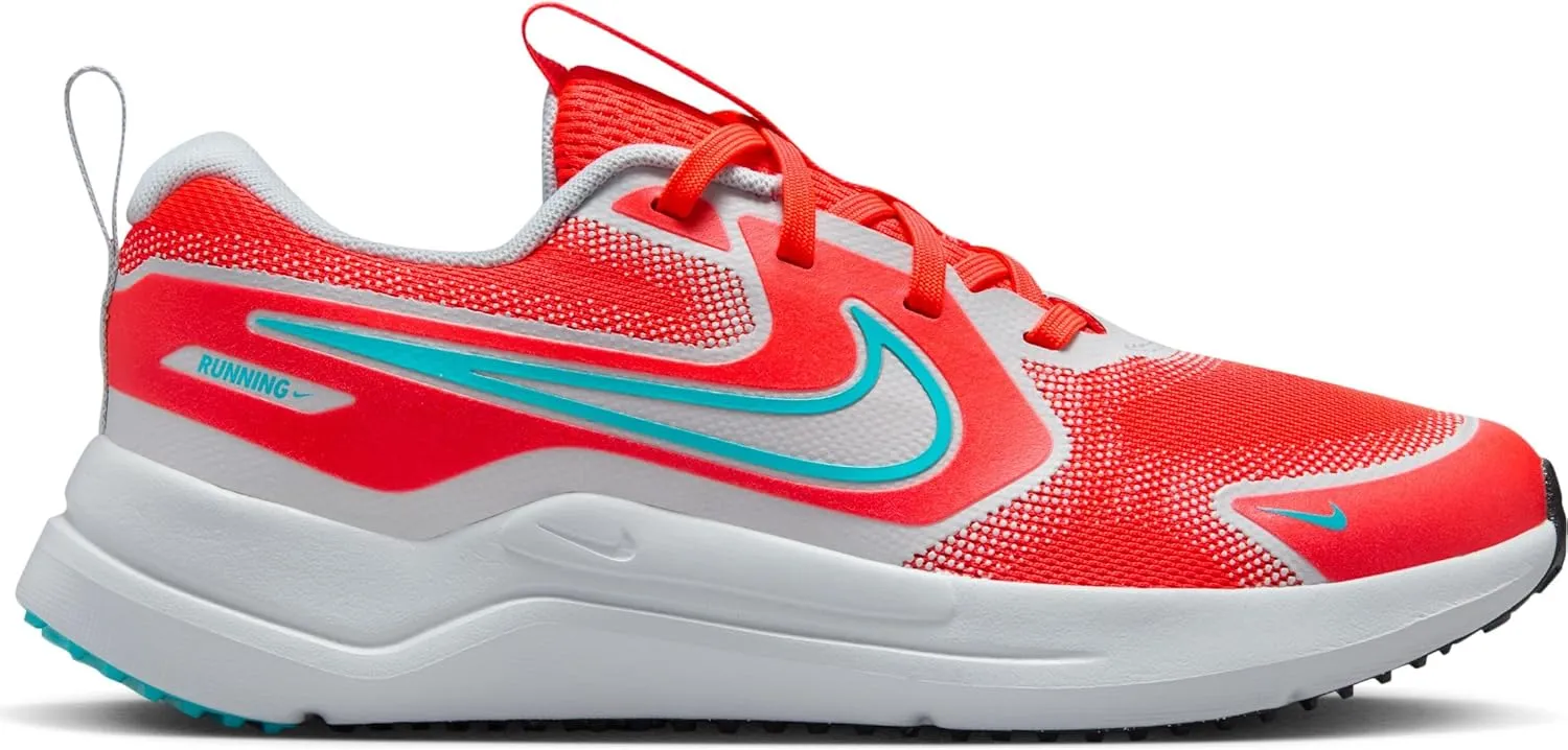 Nike Cosmic Runner Big Kids' Road Running Shoes (HM4402-600, Bright Crimson/Pure Platinum/Black/Dusty Cactus)