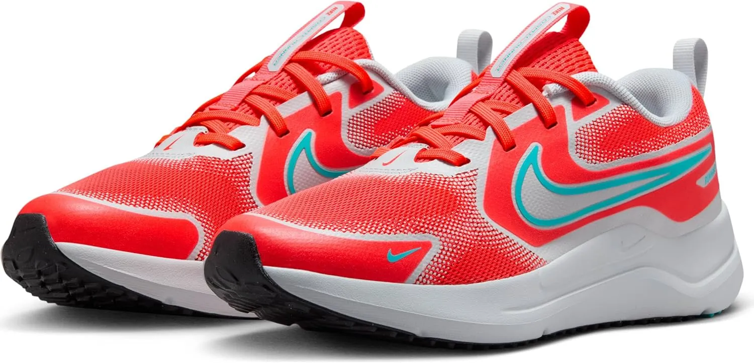 Nike Cosmic Runner Big Kids' Road Running Shoes (HM4402-600, Bright Crimson/Pure Platinum/Black/Dusty Cactus)
