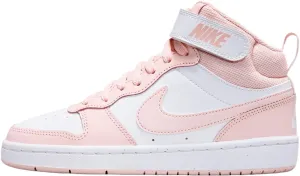 Nike Court Borough Mid 2 Big Kids' Shoes (CD7782-122, White/Echo Pink)