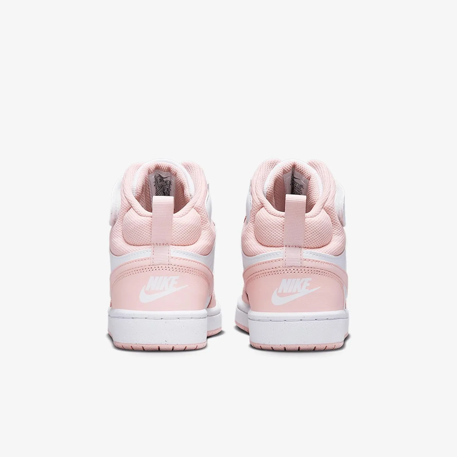 Nike Court Borough Mid 2 Big Kids' Shoes (CD7782-122, White/Echo Pink)
