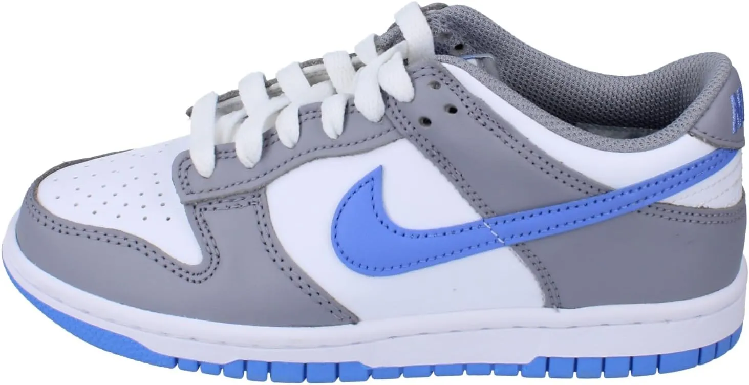 Nike Dunk Low Big Kids' Shoes (FB9109-121, White/Cement Grey/Royal Pulse)