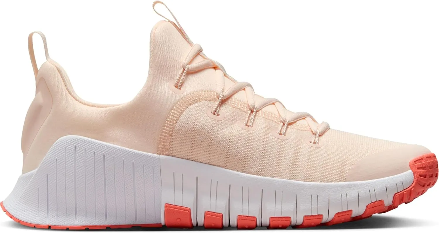Nike Free Metcon 6 Women's Workout Shoes (FJ7126-801, Guava Ice/Light Wild Mango/White)