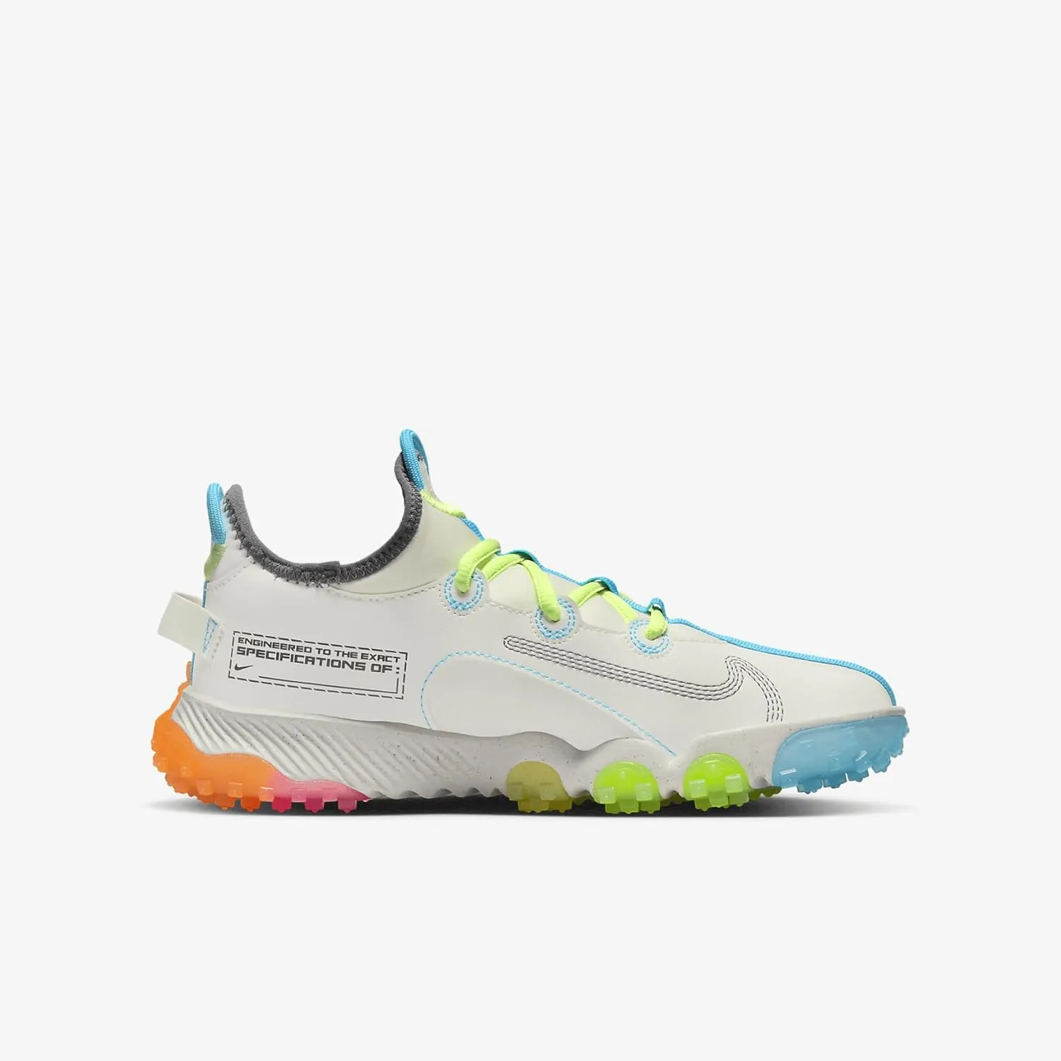 Nike Future Field Little/Big Kids' Cleats (DJ6949-101, Sail/Sonic Yellow/Hyper Pink/Dark Grey)