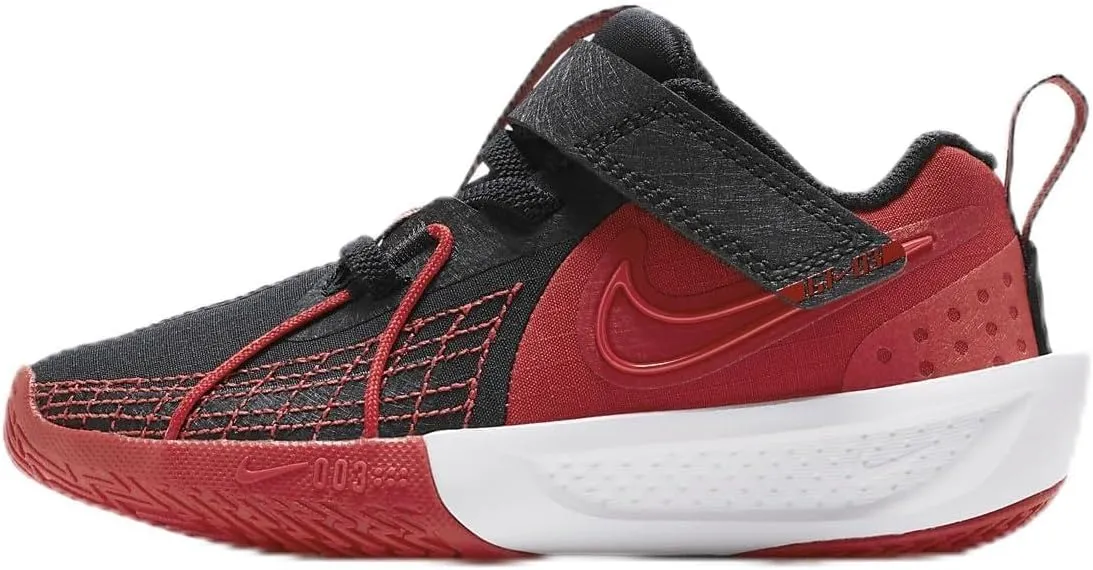 Nike G.T. Cut 3 Little Kids' Basketball Shoes (FD7034-002, Black/White/University Red) Size 11