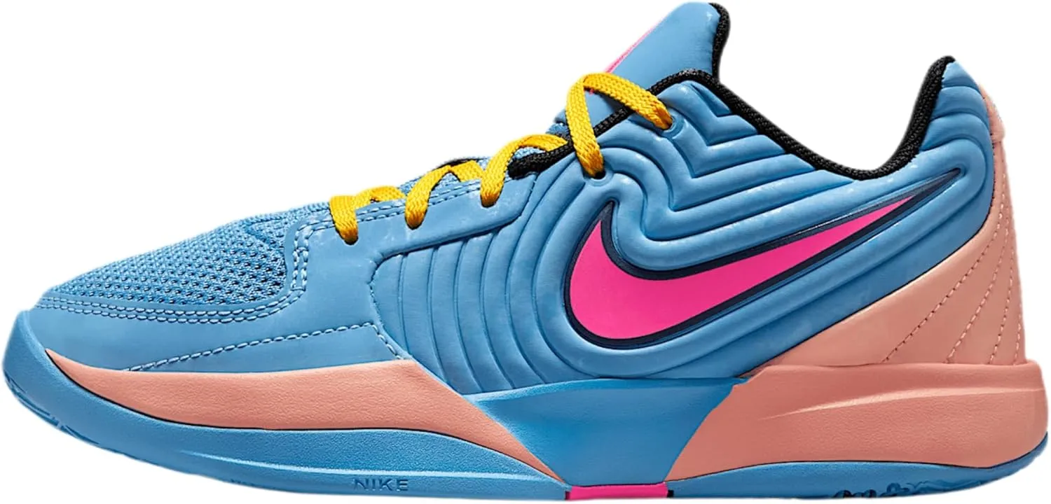 Nike Ja 2 Big Kids' Basketball Shoes (FV5633-402, Blue Beyond/Hyper Pink/Apricot Agate/Blue Void)