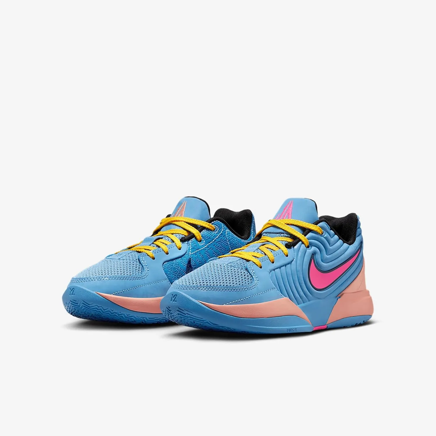 Nike Ja 2 Big Kids' Basketball Shoes (FV5633-402, Blue Beyond/Hyper Pink/Apricot Agate/Blue Void)