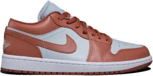 NIKE Jordan 1 Low Women Pure Platinum/Sky J Orange DC0774-080 8.5