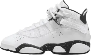 Nike Jordan 6 Rings Big Kids' Shoes (323419-111, WHITE/BLACK-WHITE)