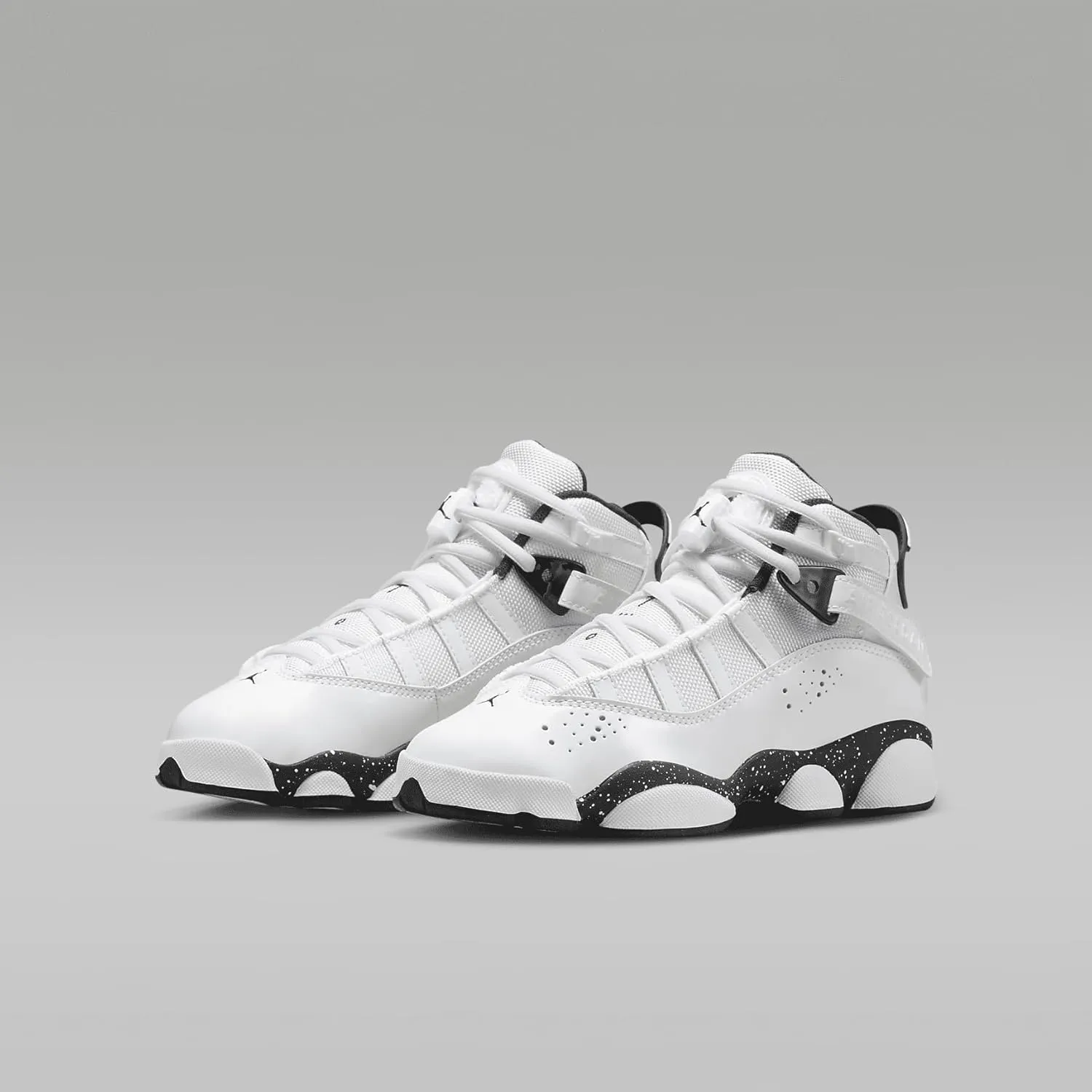 Nike Jordan 6 Rings Big Kids' Shoes (323419-111, WHITE/BLACK-WHITE)